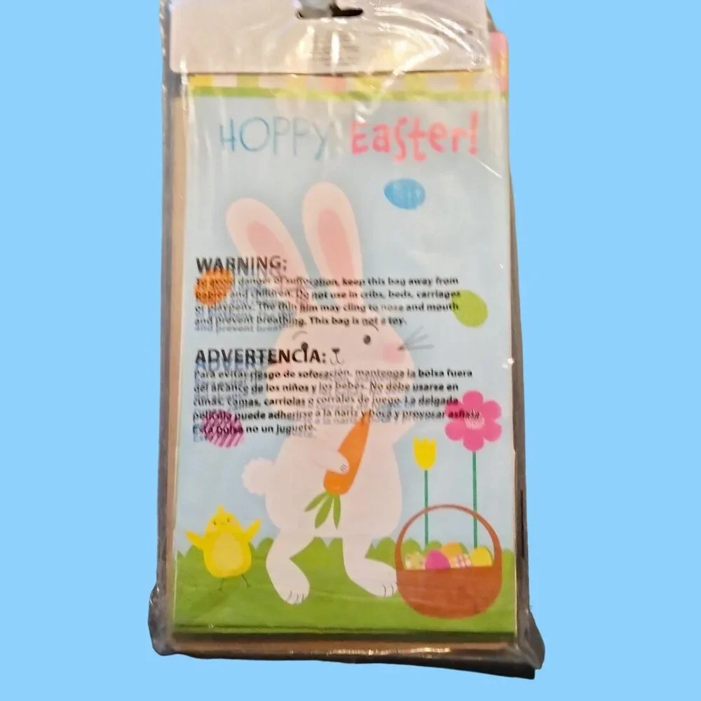 Hoppy Easter Activity Treat Bags Bunnies Rabbit Cookie 8 Pack